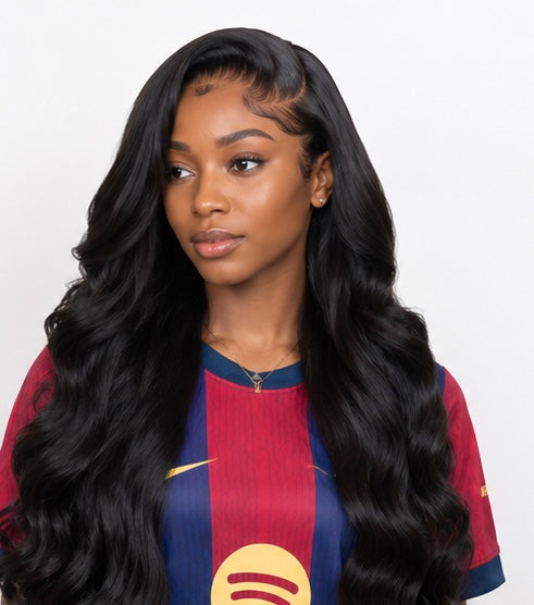 Virgin Bouncy Curly Wig  Transparent lace