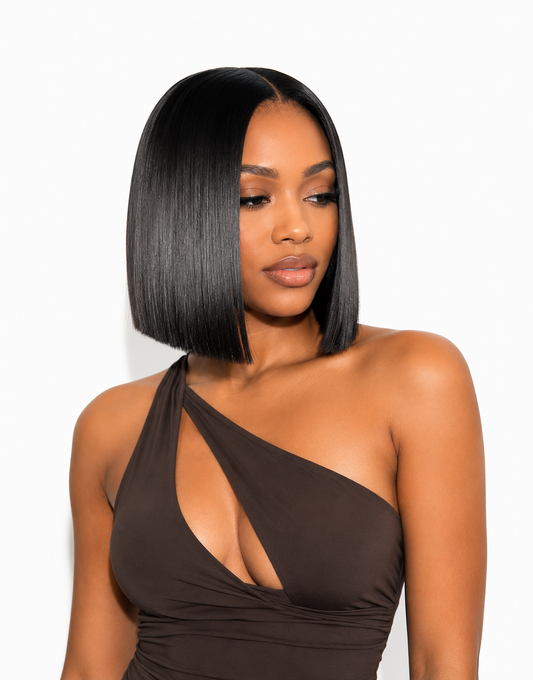 8" Vietnamese Glueless Bob (2X6  lace)