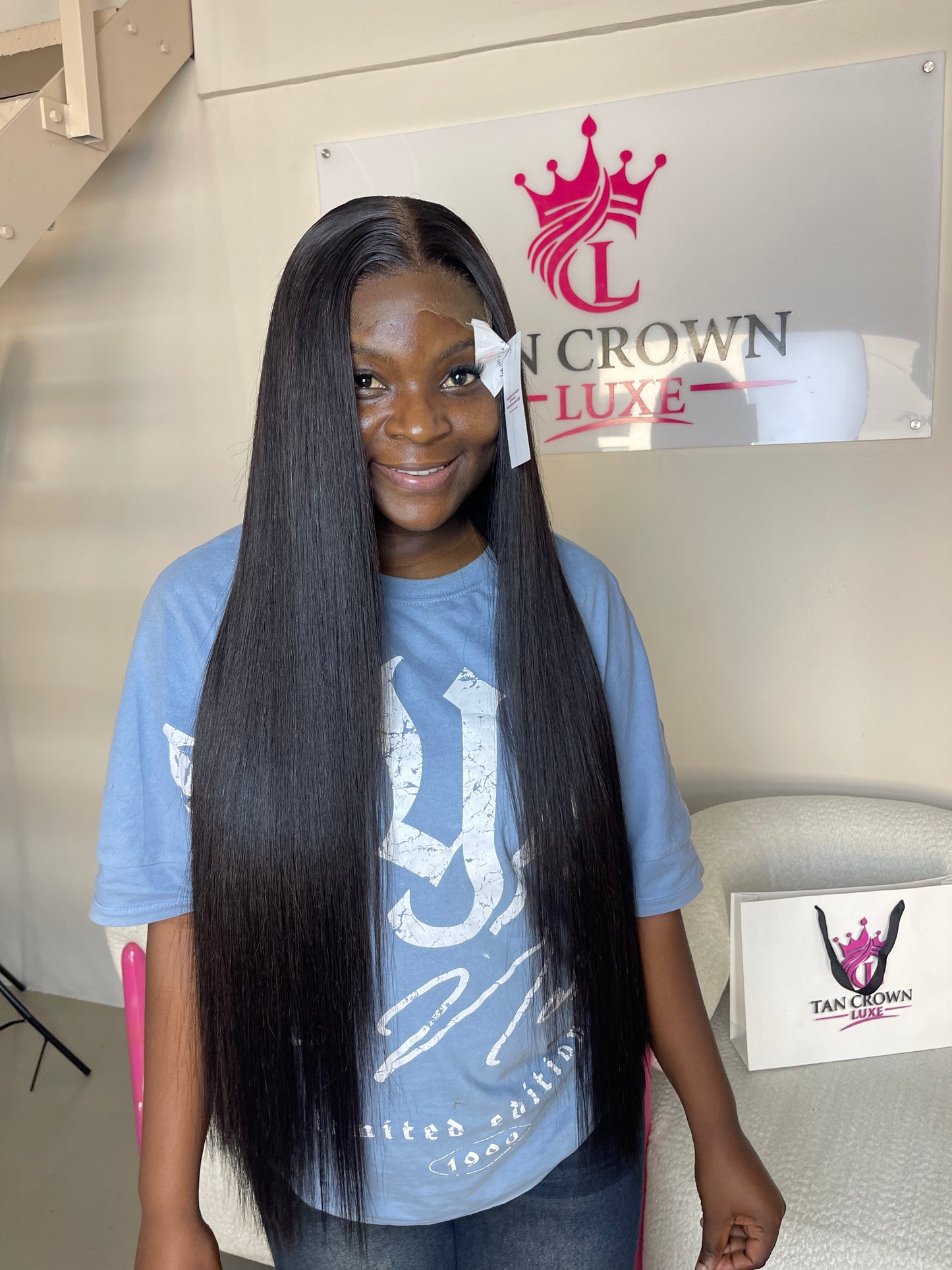 28” Vietnamese Bone Straight  SDD paired with 5X5 HD lace closure